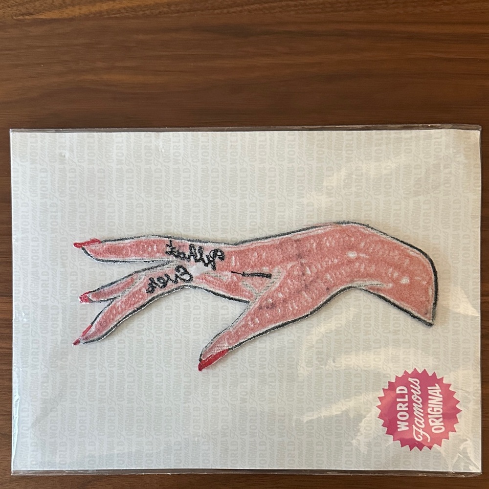 Pink Hand Embroidered Patch - Picture 2 of 3
